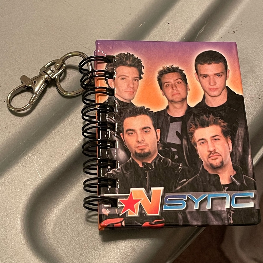 Brand new Collectible from 2001 NSync music group Keychain Notebook